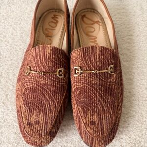 Sam Edelman Brown Patterned Loafers